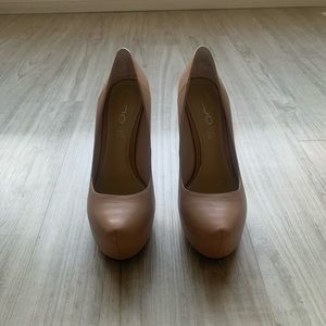 Nude Leather Stilettos